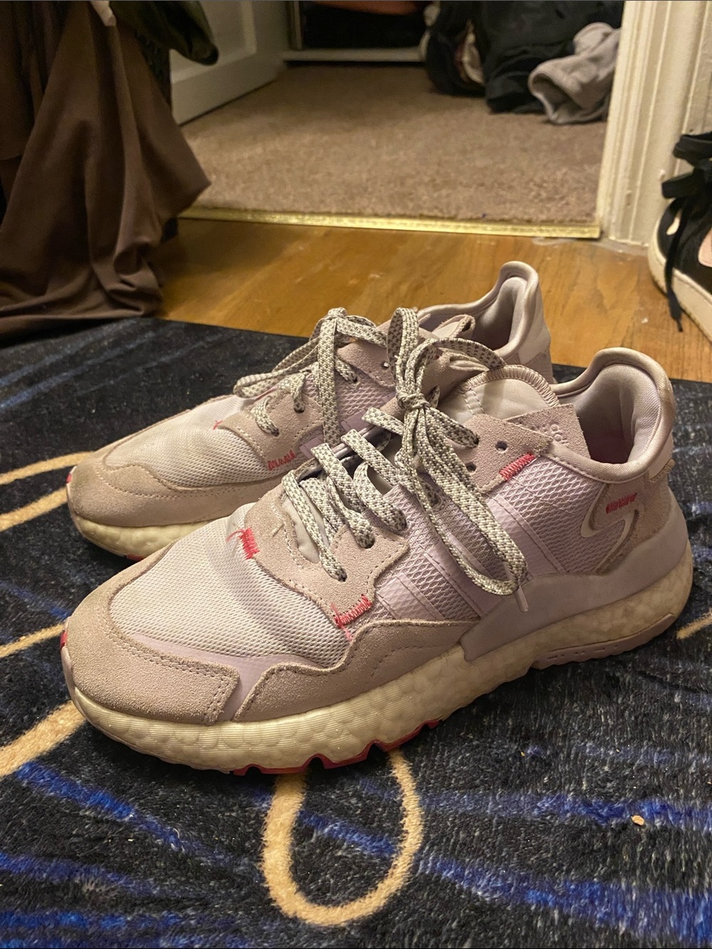 adidas Kids Lavender and Pink Sneakers